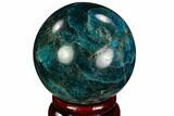 Bright Blue Apatite Sphere - Madagascar #121832-1